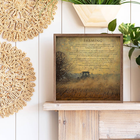 Farming, by Bonnie Mohr, 12"x12", Wall Art - Kendrick Home