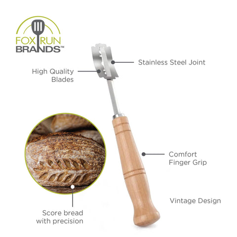 Stainless Steel Bread Lame With Handle, 15 Blades - Fox Run Brands