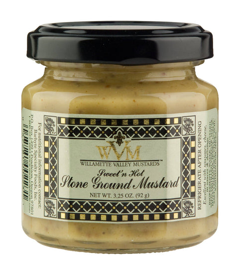 Willamette Valley Sweet'n'Hot Stone Ground Mustard, 3.25 oz mini - Suzie's Organics and More