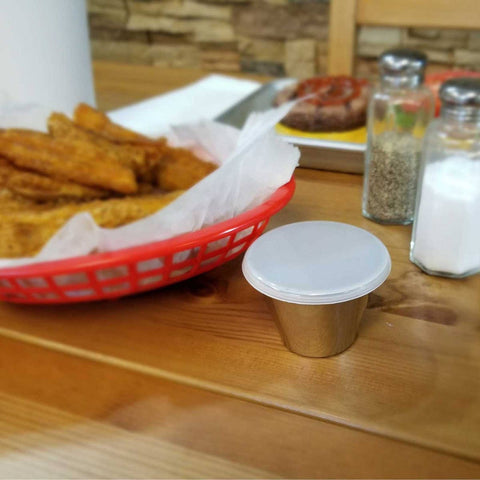 3 oz Sauce Cups with Clear Lids, Pack of 6 - TableCraft