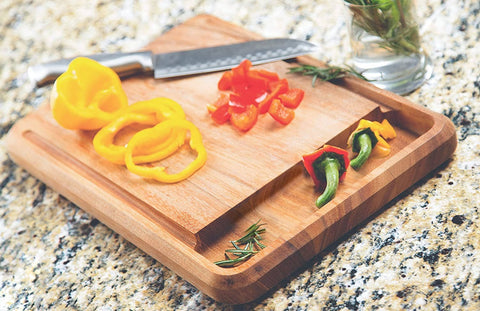 Ironwood Big Catch Cutting Board, Acacia, 10.5"x 15"x 1.25" - Fox Run Brands