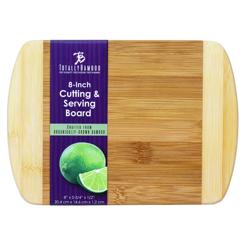 Two-Tone Bamboo Bar and Cutting Board, 8"x5.75" - Totally Bamboo