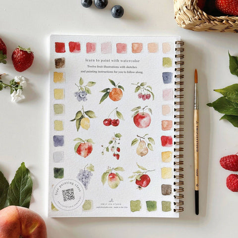 Fruit Watercolor Workbook - Emily Lex Studio