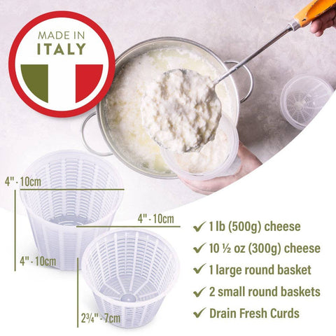 Cheese Molds, Set of 5 + Recipe Book - Country Trading Co.