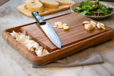Ironwood Big Catch Cutting Board, Acacia, 10.5"x 15"x 1.25" - Fox Run Brands
