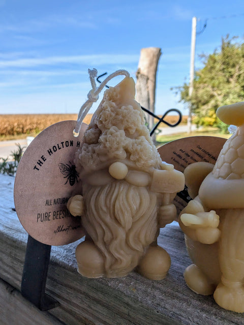Beeswax Honey Themed Gnome Candles - The Holton Homestead