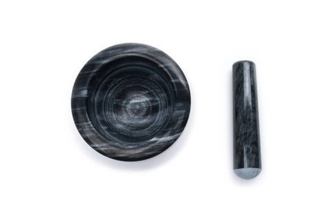 Marble Mortar and Pestle, Black, 4" - Fox Run Brands