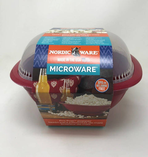Microwave Popcorn Bowl, Red - Amish Country Popcorn
