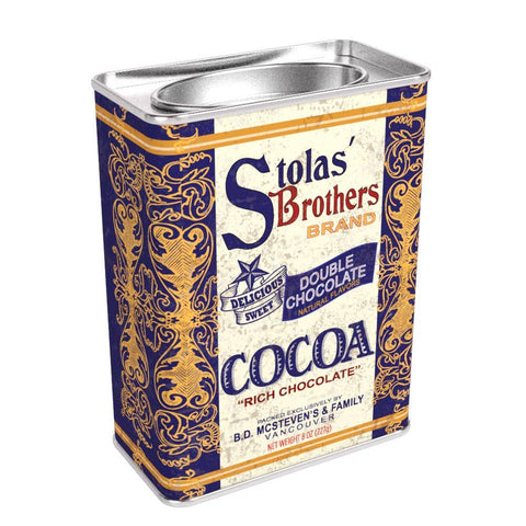Stolas' Brothers Chocolate Cocoa, 8oz Rectangle Tin - McSteven's