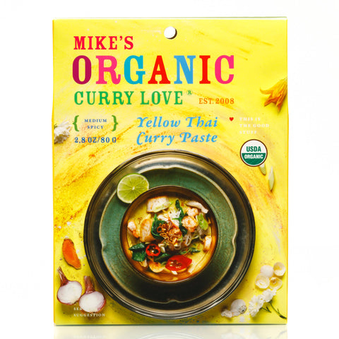 Yellow Thai Curry Paste, 2.8 oz - Mike's Organic Curry Love