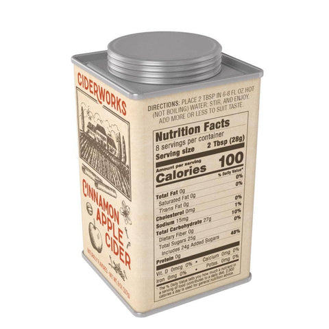 Ciderworks Cinnamon Spiced Apple Cider Mix, 8oz Tin - McSteven's