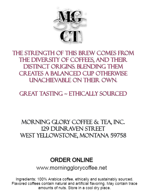 Morning Glory Coffee - Huckleberry Flavored Coffee: 12oz / Whole Bean