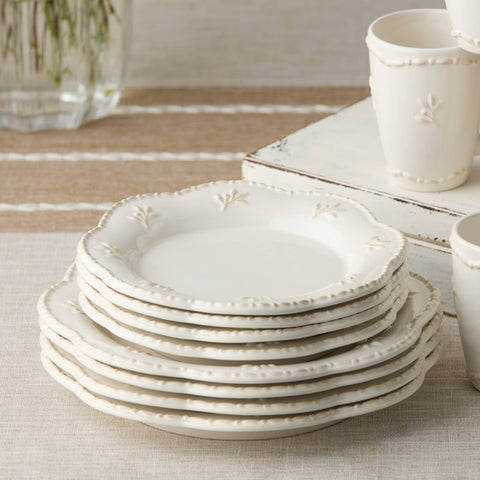 Heritage Beads Dinner Plate, 11" – Classic Stoneware Texture