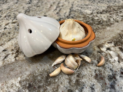 Garlic Keeper / Garlic Baker - 4"x3.5" - JBK Pottery