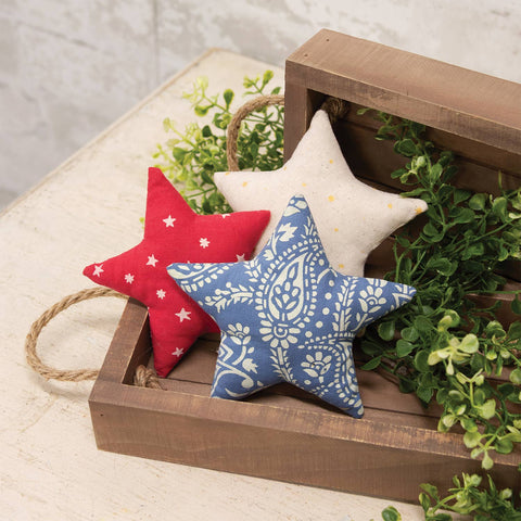Americana Star Ornaments, Set of 3 - The Hearthside Collection