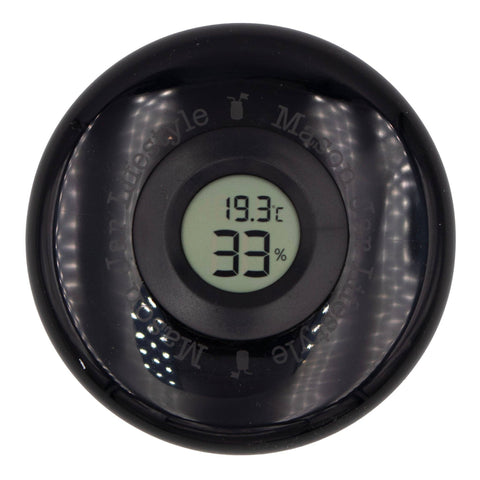Wide Mouth Humidor / Hygrometer Lid with Temperature for Mason Jars - Mason Jar Lifestyle
