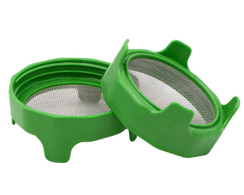 Rust Proof Sprouting Lid with Built-In Stand for Wide Mouth - Mason Jar Lifestyle
