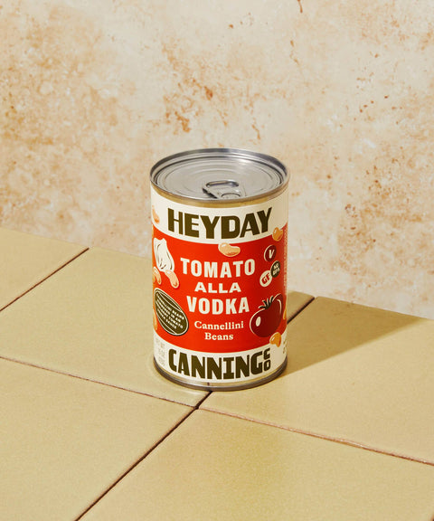 Tomato Alla Vodka Cannellini Beans: 15 oz can - Heyday Canning Co.