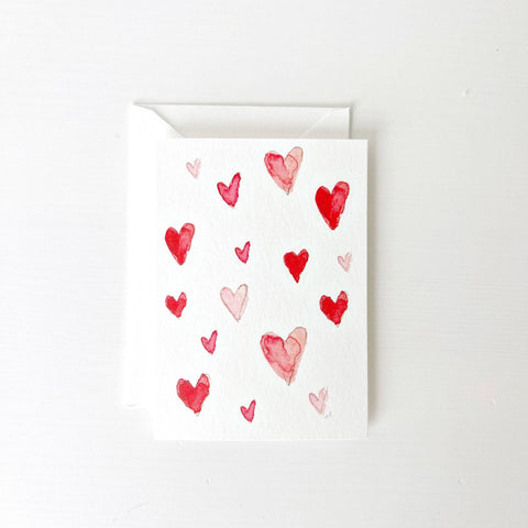 Hearts Mini Notecard, 2.5" x 3.5" - Emily Lex Studio