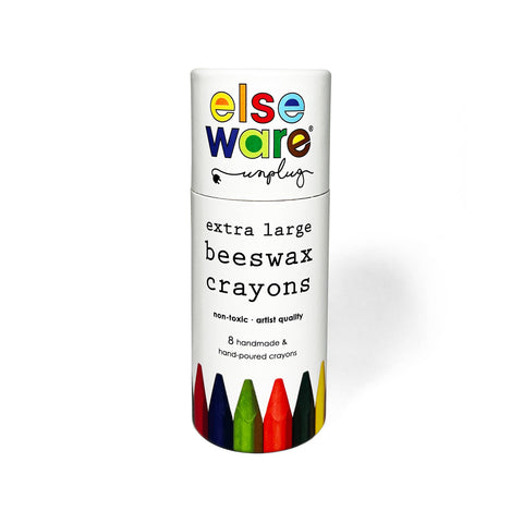 Beeswax Crayons, 8 XL Natural Non-Toxic Colors - elseware unplug / eco-kids