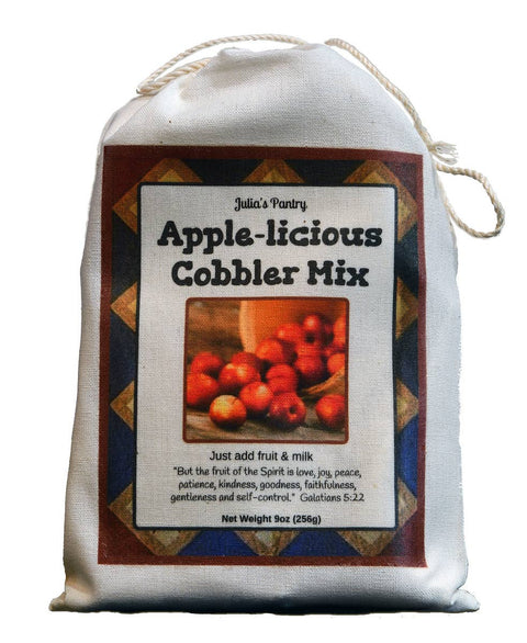 Apple-icious Cobbler Mix, 9 oz Cloth Bag - Julia's Southern Foods, LLC