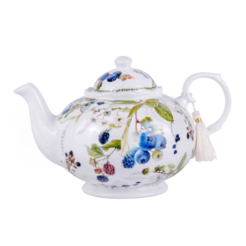 Wild Berries Bone China Teapot, 1.14 qt, in Gift Box