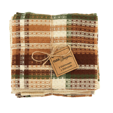 Woodbourne 3 Dishtowel & 1 Dishcloth Set - Park Designs