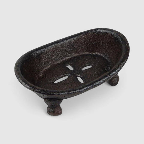 Bathtub Cast Iron Soap Dish, 2.2"x5.3"x3.6" - Iron & Blossom