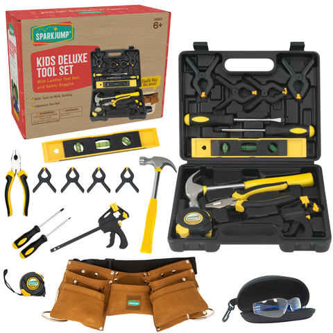 Kids Deluxe Tool Set, 14 pc - SparkJump