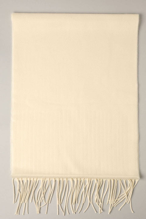 Off White Softer Than Cashmere Solid Muffler Scarf - One Size - Fashion City