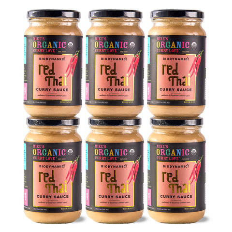 Red Thai Curry Sauce, 12.2 fl oz, Biodynamic & Organic - Mike's Organic Curry Love