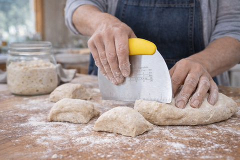 Stainless Steel Dough Scraper | Bench Scraper for Baking: Yellow - My Rustic Roots
