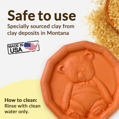 Brown Sugar Saver, Bear, 2.3" - JBK Pottery
