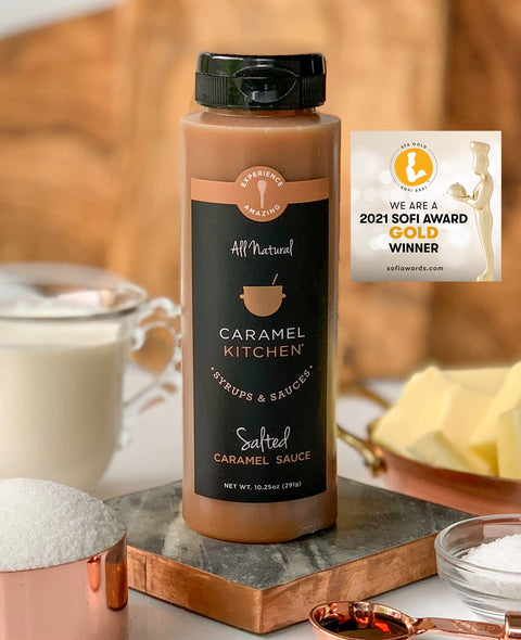 Salted Caramel Sauce, 9 oz - Caramel Kitchen
