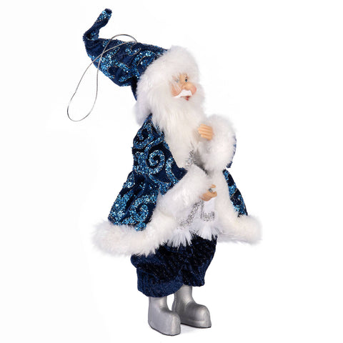 Santa Claus Collectible Figurine - Blue - STP