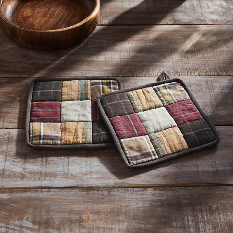 Wyatt Pot Holder, Set of 2, 8x8 in - VHC Brands