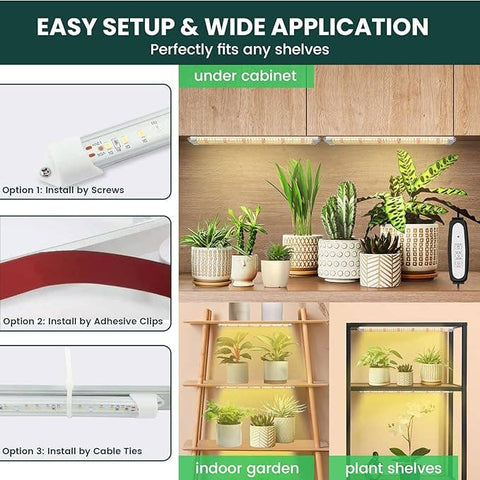6 Pk EASY GROW, 4000K LED Full Spectrum Grow Lights - My City Garden