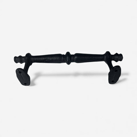 Door Handle, Black Cast Iron Farmhouse Door Pull Hardware, 9.25", Single - Iron & Blossom