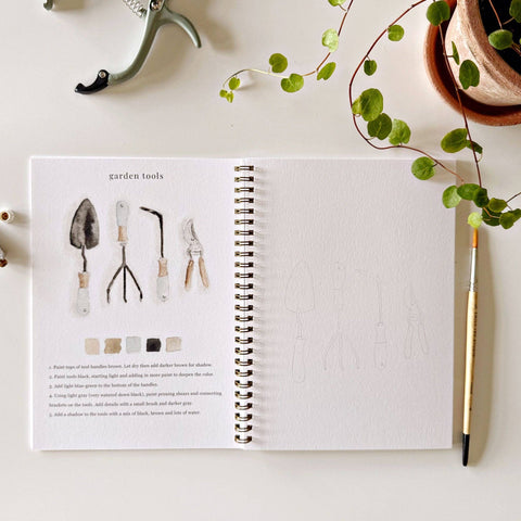 Garden Watercolor Workbook - Emily Lex Studio