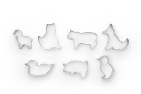 Farm Animal Cookie Cutters, Set of 7, 3.5" x 3.5" - Fox Run Brands