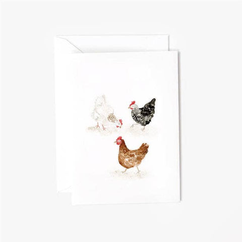 Chickens Mini Notecard, 2.5" x 3.5" - Emily Lex Studio
