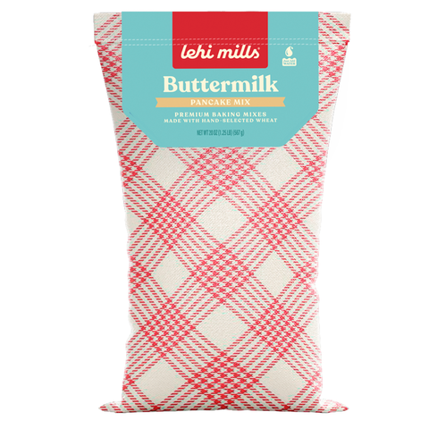 Buttermilk Pancake Mix: 20 oz, Festive Cotton Bag - Lehi Mills