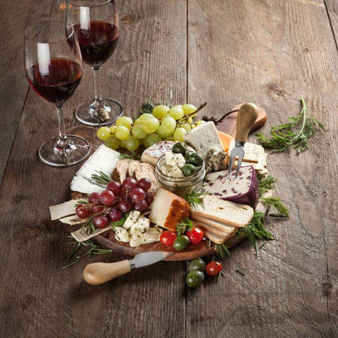 Acacia & Stainless Steel Gourmet Cheese Knives - Set of 4 - Twine