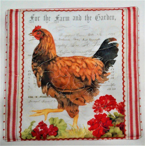 Chicken Potholder - Red Mitten