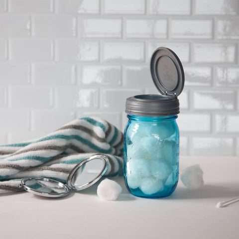 Mason Jars Flip Lid - Regular Mouth / Black - reCAP Mason Jars
