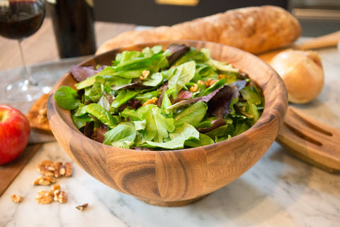 Ironwood Large Salinas Salad Bowl, Acacia, 12"x12"x5.5" - Fox Run Brands
