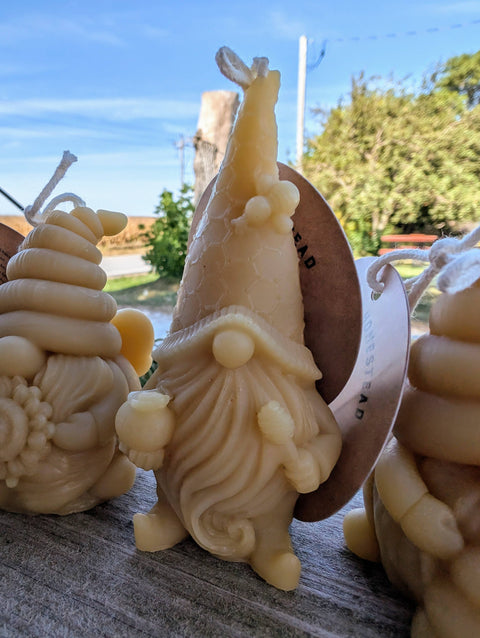 Beeswax Honey Themed Gnome Candles - The Holton Homestead