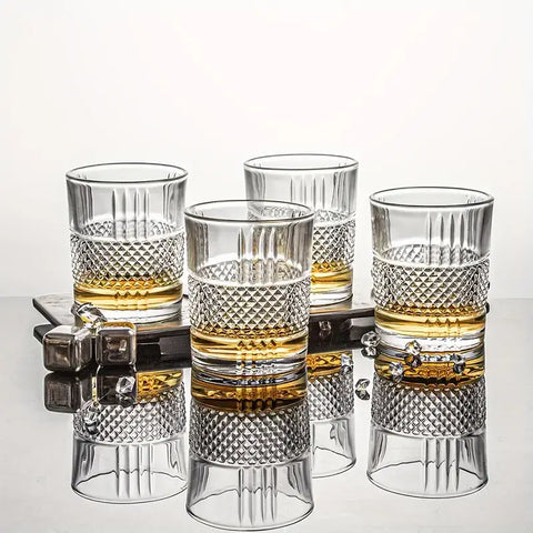 Old Fashioned Vintage Whiskey Glass, 10oz (Set of 4) - Lemonsoda