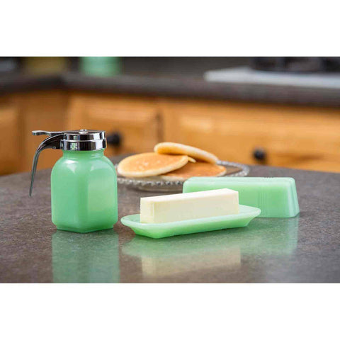 Syrup Dispenser, 6 oz - Jadeite Glass Collection - TableCraft Products Company