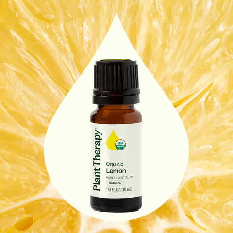 Organic Lemon Essential Oil, 10 ml - Plant Therapy